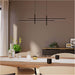 Stylish Modern Black Bar LED Pendant Light for Indoor Spaces