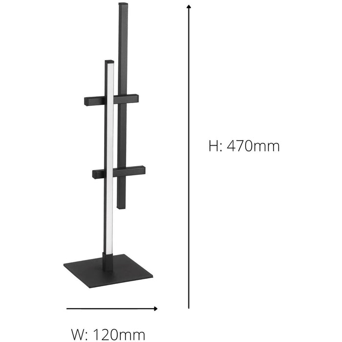 2 PACK Contemporary Black LED Table Lamp Modern Design for Stylish Indoor Spaces