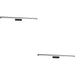 2 PACK Stylish 78cm Black Mirror Wall Light for Modern Bathroom Decor