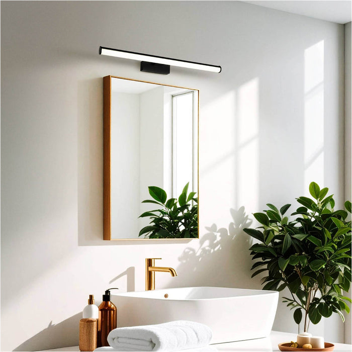 Stylish 60cm Black Mirror Wall Light for Modern Bathrooms