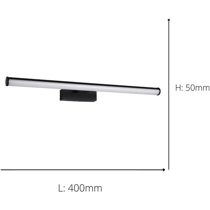 Stylish 60cm Black Mirror Wall Light for Modern Bathrooms