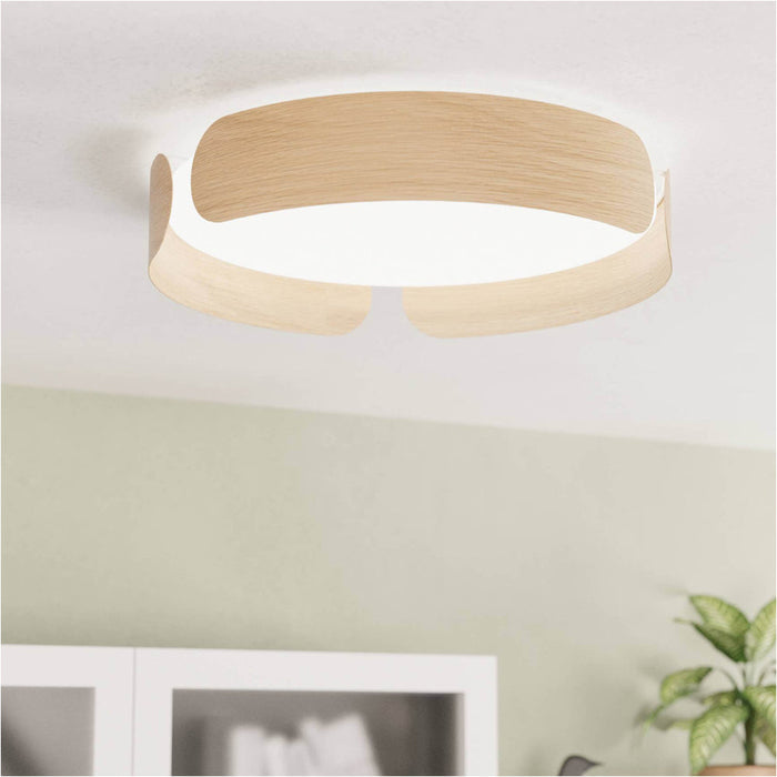 Stylish Brown 40cm LED Round Ceiling Light for Modern Indoor Spaces