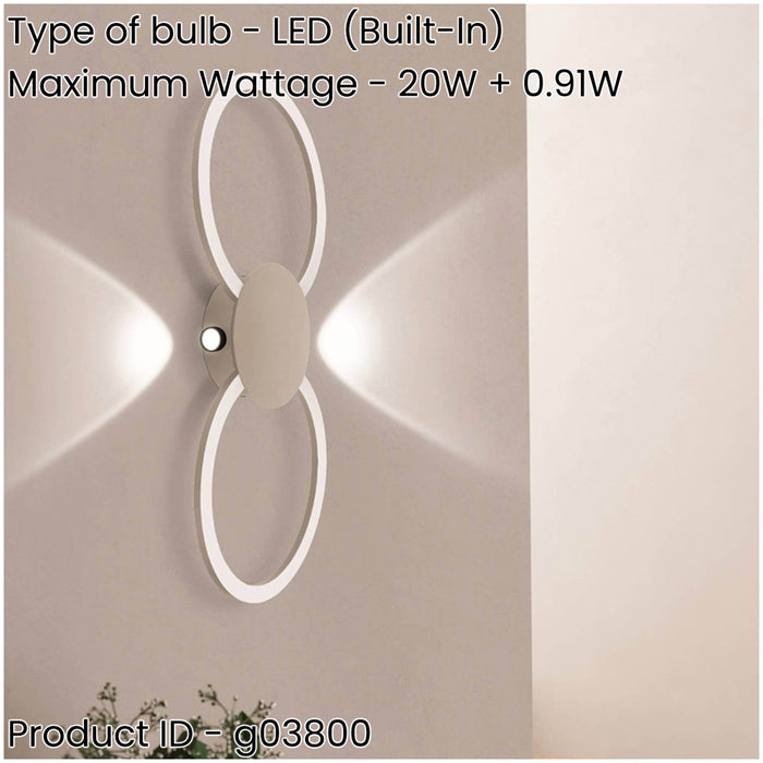 Sleek Modern Sandy Finish LED Ceiling Light for Indoor Spaces