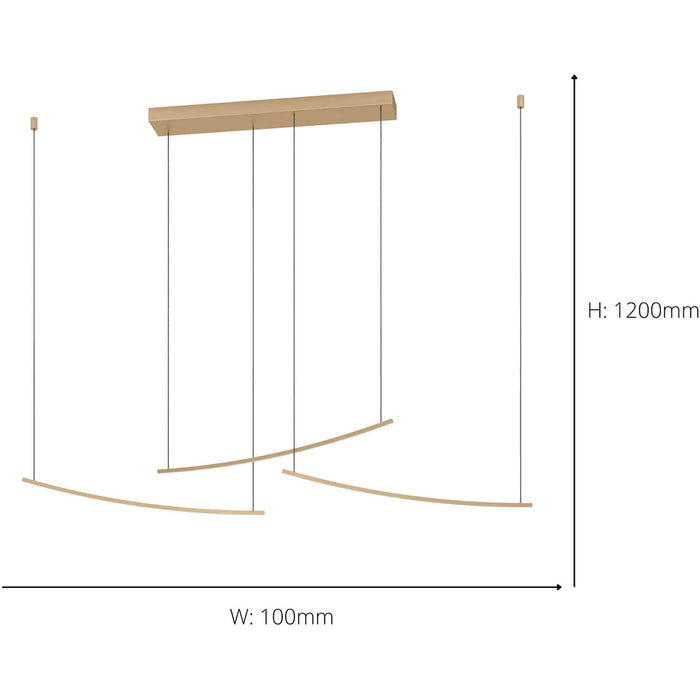 Elegant Matte Brass LED Pendant Ceiling Light for Modern Interiors