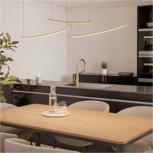Elegant Matte Brass LED Pendant Ceiling Light for Modern Interiors