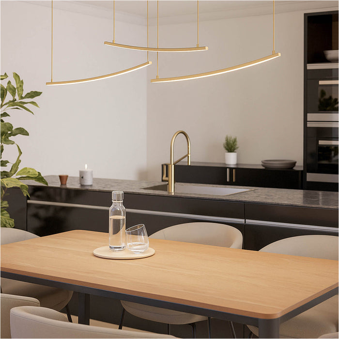 Elegant Matte Brass LED Pendant Ceiling Light for Modern Interiors