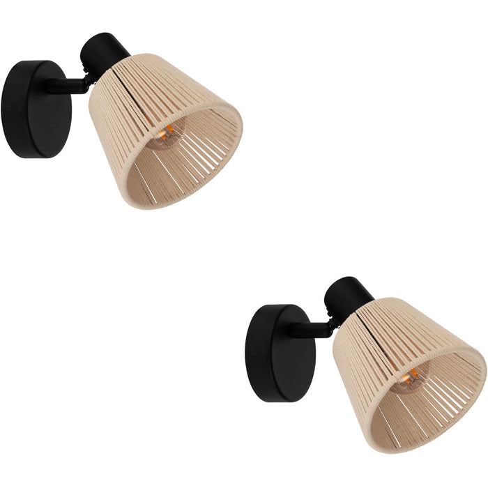 2 PACK Stylish Black Ceiling Spotlight for Modern Home Design Perfect Indoor Lighting Solution