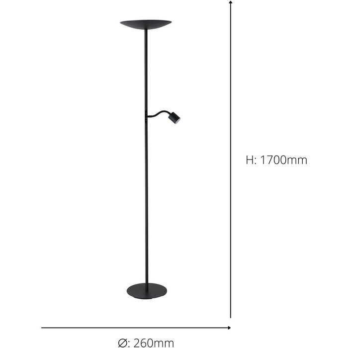 Stylish Modern Black LED Floor Lamp for Indoor Use Elegant Lighting Solution