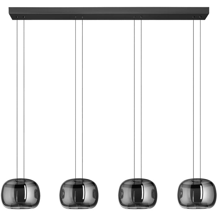 Sleek Modern Design Black LED Pendant Light for Indoor Ceiling Illumination