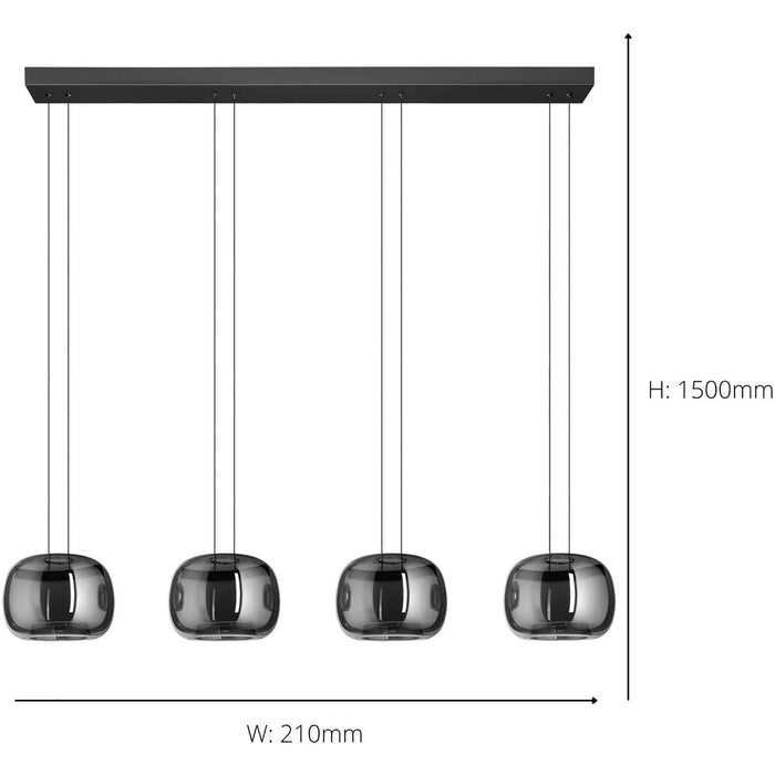Sleek Modern Design Black LED Pendant Light for Indoor Ceiling Illumination