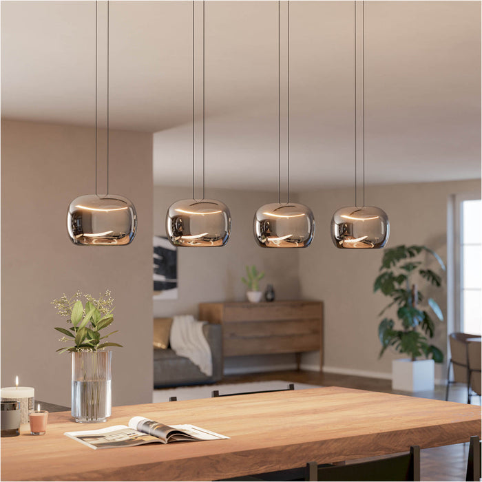 Sleek Modern Design Black LED Pendant Light for Indoor Ceiling Illumination