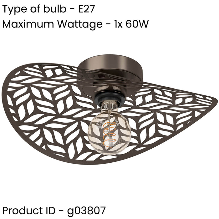 Elegant Modern Design Bronze Ceiling Light for Indoor Spaces Semi Flush Mount