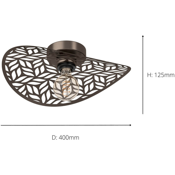 2 PACK Elegant Modern Design Bronze Ceiling Light for Indoor Spaces Semi Flush Mount