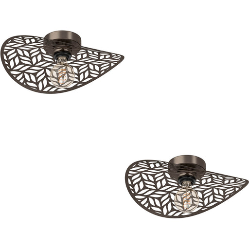 2 PACK Elegant Modern Design Bronze Ceiling Light for Indoor Spaces Semi Flush Mount