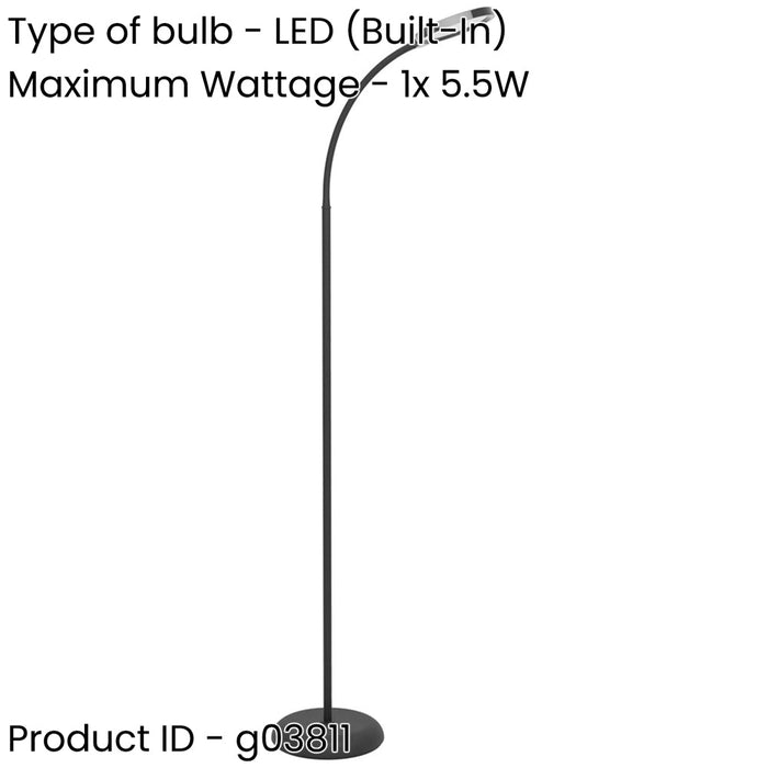 Stylish Modern Black LED Floor Lamp for Contemporary Home Decor