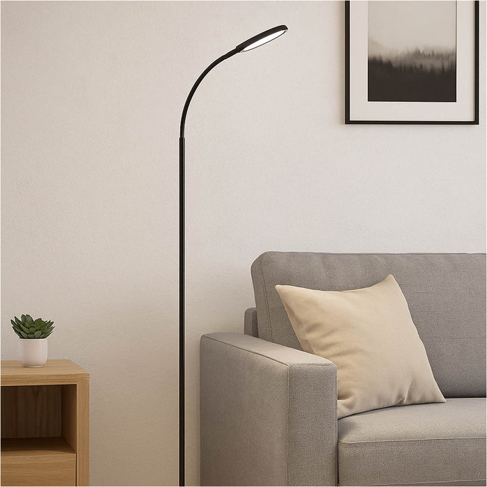 Stylish Modern Black LED Floor Lamp for Contemporary Home Decor