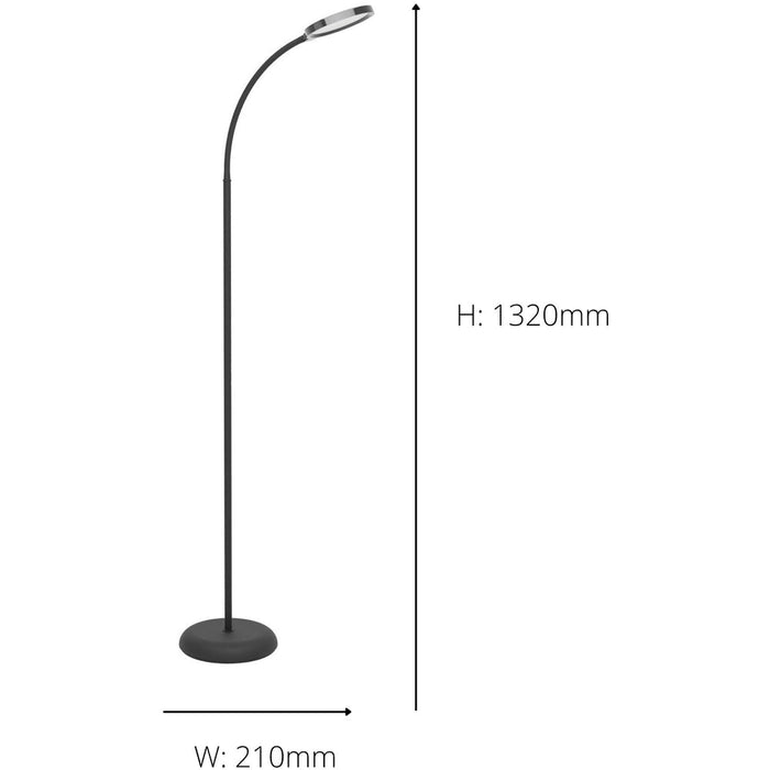 2 PACK Stylish Modern Black LED Floor Lamp for Contemporary Home Decor