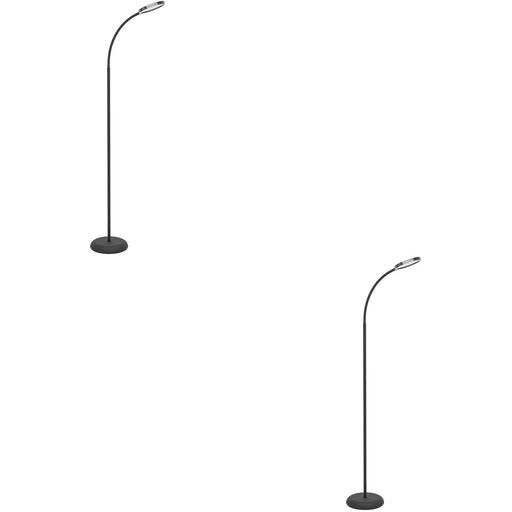 2 PACK Stylish Modern Black LED Floor Lamp for Contemporary Home Decor