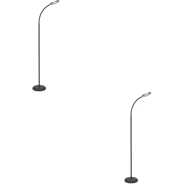 2 PACK Stylish Modern Black LED Floor Lamp for Contemporary Home Decor