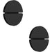 2 PACK Sleek Modern Design Black LED Wall Light for Indoor Home Illumination