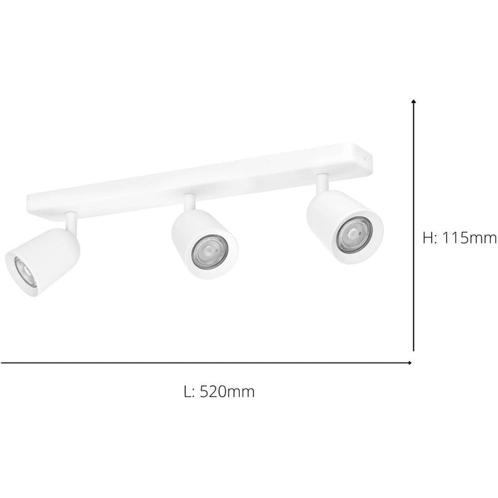 Sleek Modern White Triple LED Ceiling Spotlight for Any Room