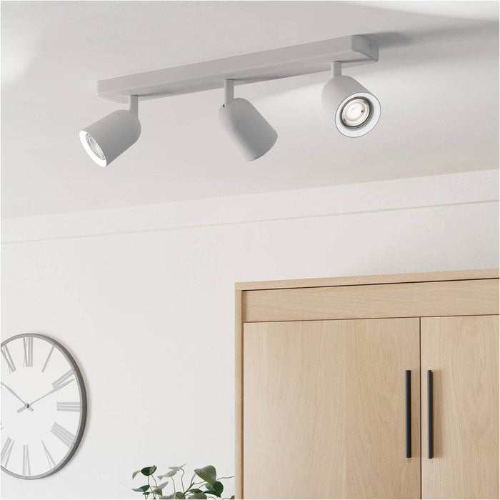 Sleek Modern White Triple LED Ceiling Spotlight for Any Room