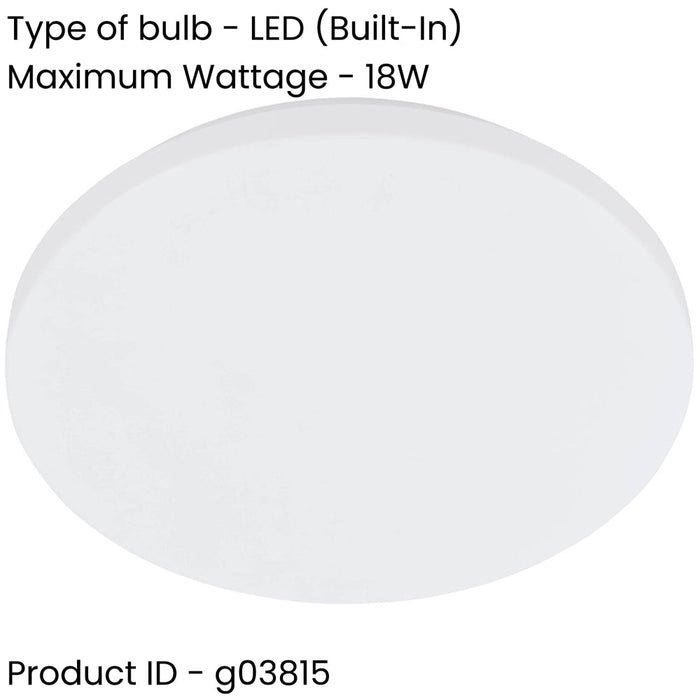 Sleek Modern White LED Ceiling Light for Any Indoor Space