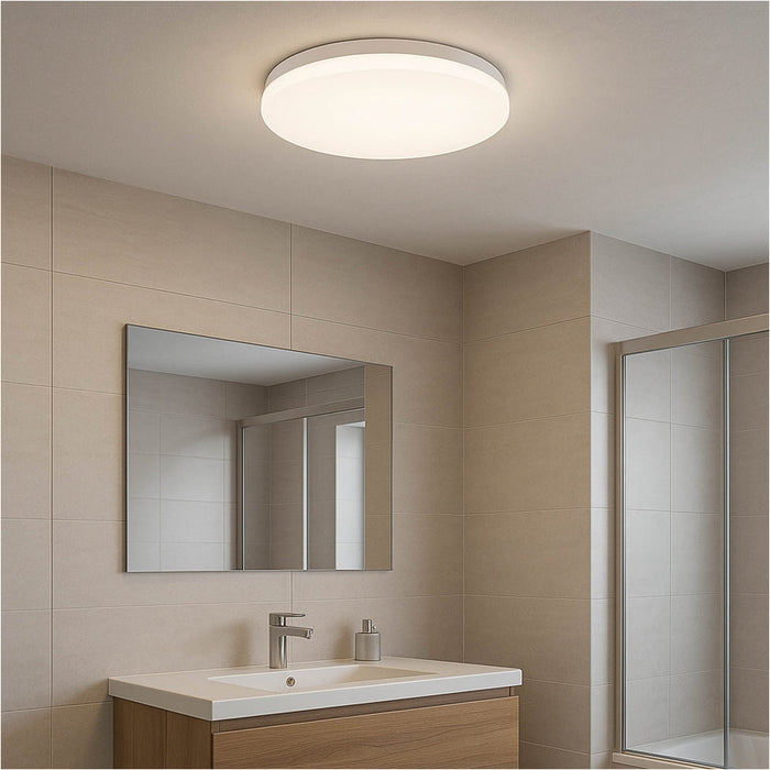 2 PACK Sleek Modern White LED Ceiling Light for Any Indoor Space