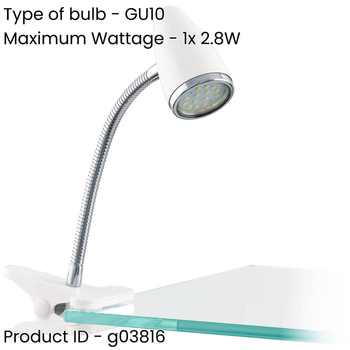 Stylish Modern White and Chrome LED Table Lamp for Indoor Home Decor