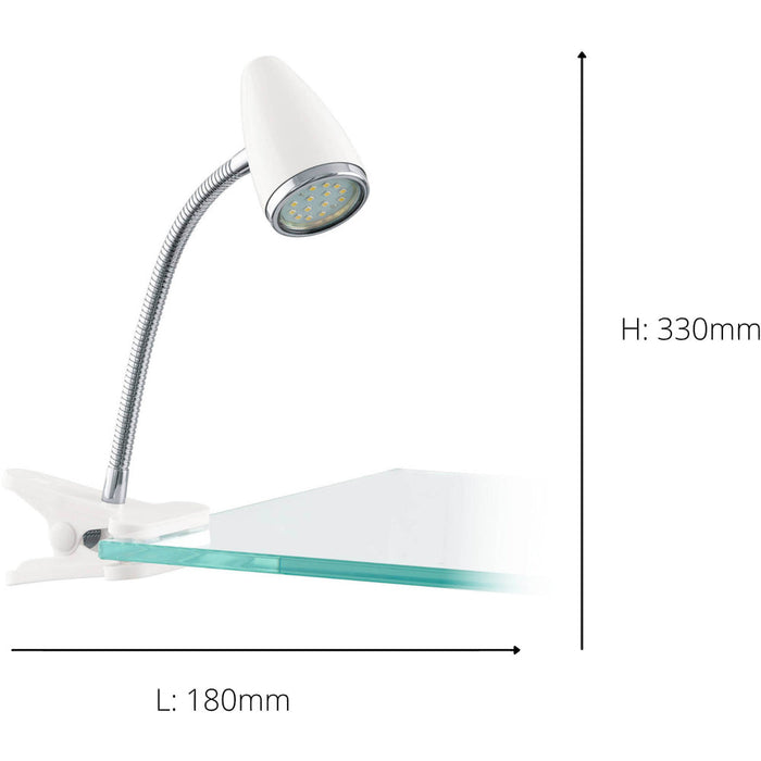 Stylish Modern White and Chrome LED Table Lamp for Indoor Home Decor