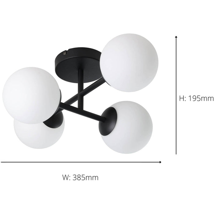Stylish Black LED Ceiling Light for Modern Indoor Bathroom Decor