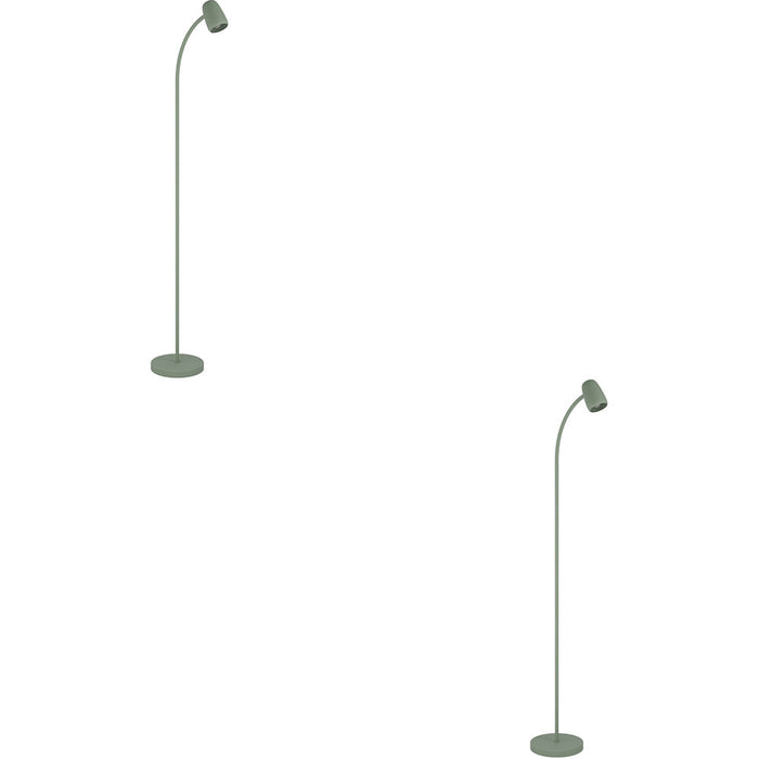 2 PACK Stylish Modern Green Floor Lamp Elegant Indoor Lighting for Home Decor