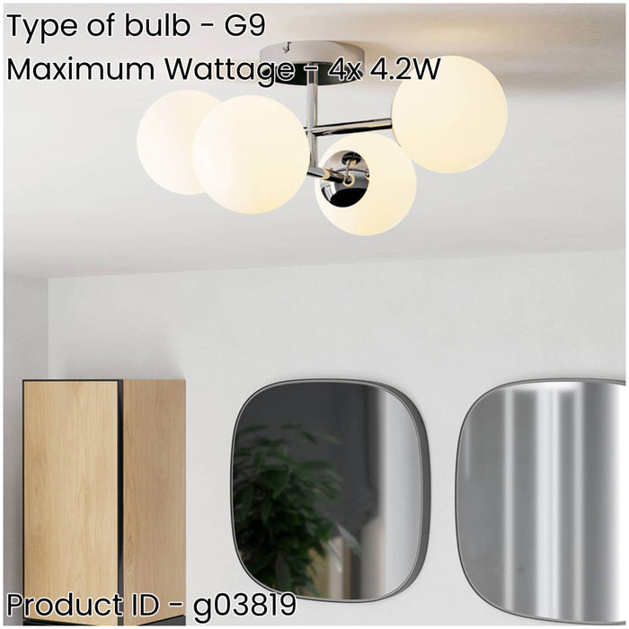 Stylish Modern Chrome LED Ceiling Light for Indoor Bathroom Decor