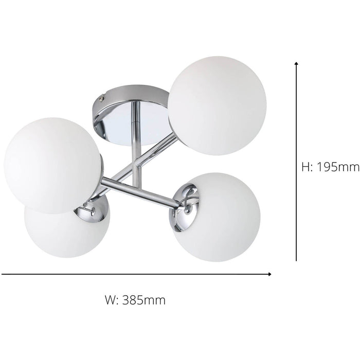 Stylish Modern Chrome LED Ceiling Light for Indoor Bathroom Decor