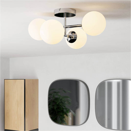 Stylish Modern Chrome LED Ceiling Light for Indoor Bathroom Decor