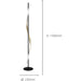 2 PACK Stylish Black and Brushed Brass LED Floor Lamp for Modern Interiors