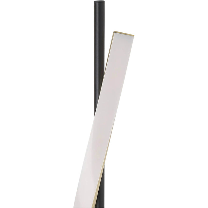 Stylish Black and Brushed Brass LED Floor Lamp for Modern Interiors