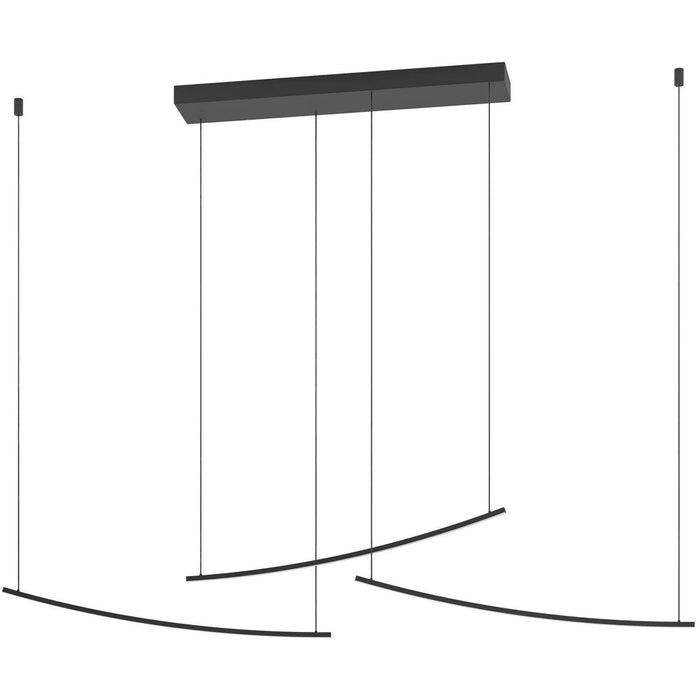 Stylish Modern Black LED Pendant Light for Indoor Ceiling Illumination