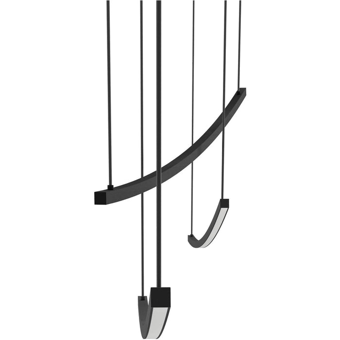 Stylish Modern Black LED Pendant Light for Indoor Ceiling Illumination