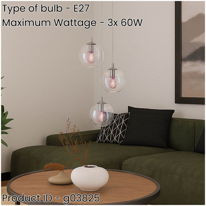 Stylish Modern Chrome Pendant Light E27 Elegant Indoor Ceiling Lighting for Home
