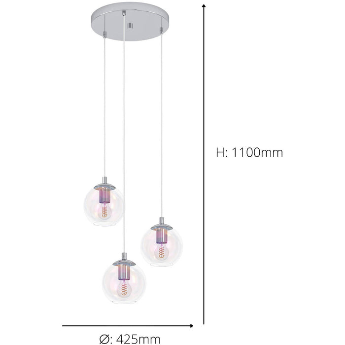 Stylish Modern Chrome Pendant Light E27 Elegant Indoor Ceiling Lighting for Home