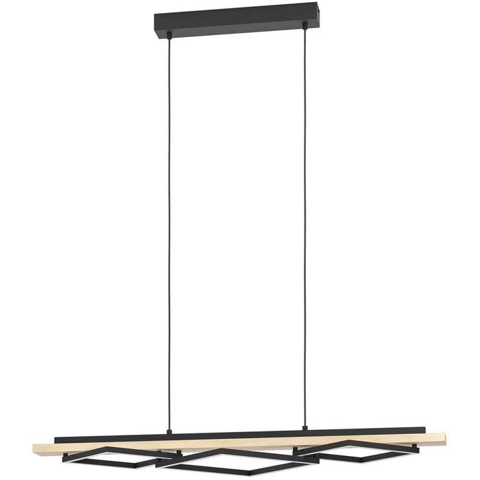 Stylish Modern Black and Brown LED Pendant Ceiling Light for Contemporary Interiors