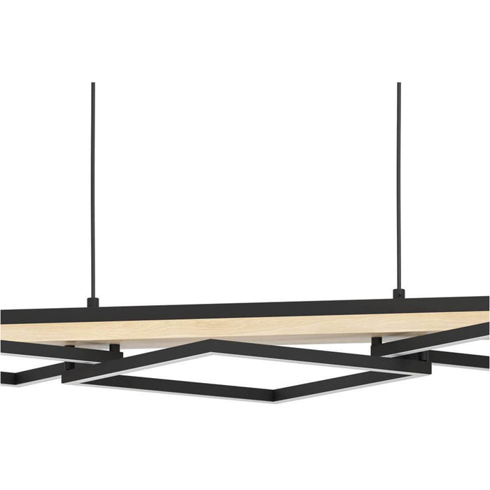 Stylish Modern Black and Brown LED Pendant Ceiling Light for Contemporary Interiors