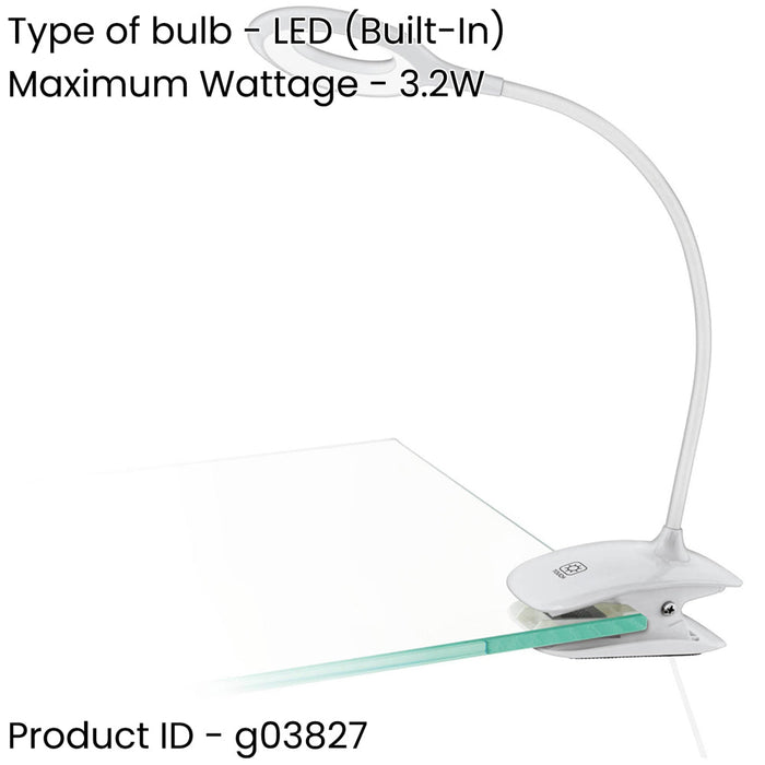 Sleek Modern White LED Table Lamp for Indoor Home Decoration