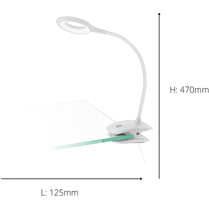 2 PACK Sleek Modern White LED Table Lamp for Indoor Home Decoration