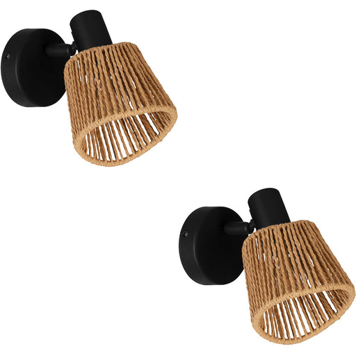 2 PACK Elegant Black Table Lamp with Modern Design for Contemporary Home Décor