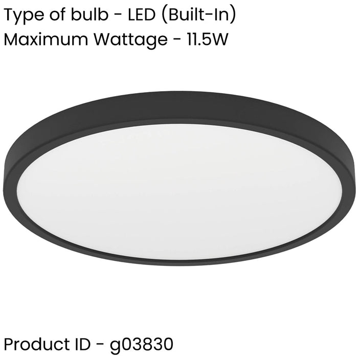 Sleek Modern Black Round LED Ceiling Light for Stylish Indoor Spaces