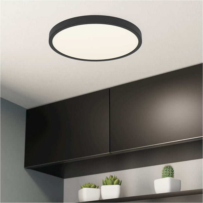 2 PACK Sleek Modern Black Round LED Ceiling Light for Stylish Indoor Spaces