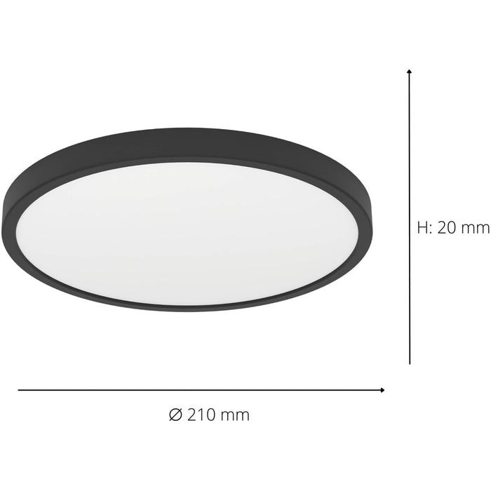 Sleek Modern Black Round LED Ceiling Light for Stylish Indoor Spaces
