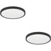 2 PACK Sleek Modern Black Round LED Ceiling Light for Stylish Indoor Spaces